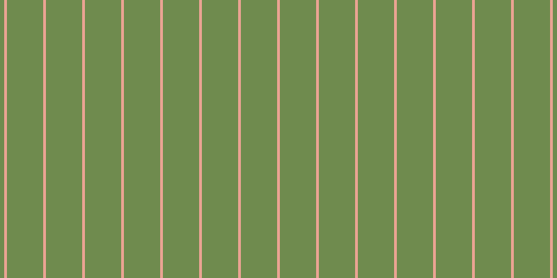 #6f8b4e, #eba393 vertical lines, four pixels wide, fifty-two pixels apart