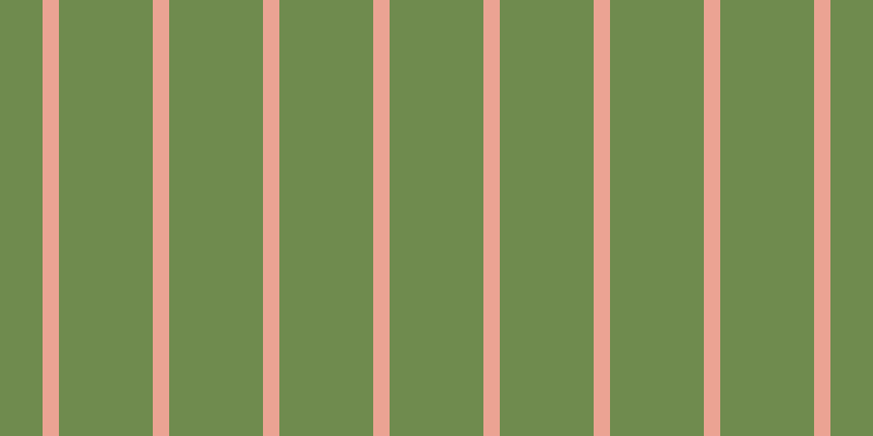 #6f8b4e, #eba393 vertical lines, fifteen pixels wide, eighty-six pixels apart