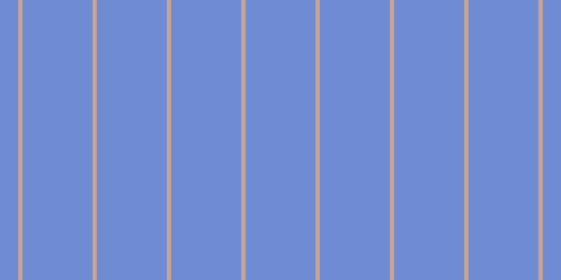 #6f8bd2, #caa393 vertical lines, six pixels wide, one hundred pixels apart