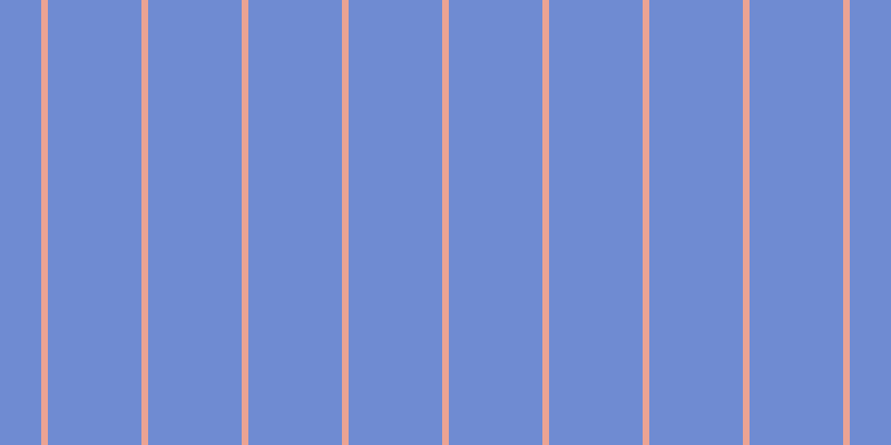 #6f8bd2, #eba393 vertical lines, six pixels wide, eighty-four pixels apart