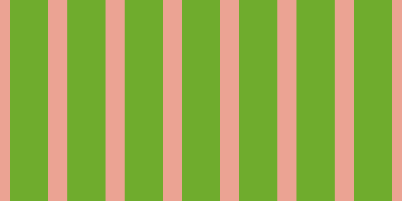 #6fac2d, #eba393 vertical lines, thirty-eight pixels wide, seventy-six pixels apart