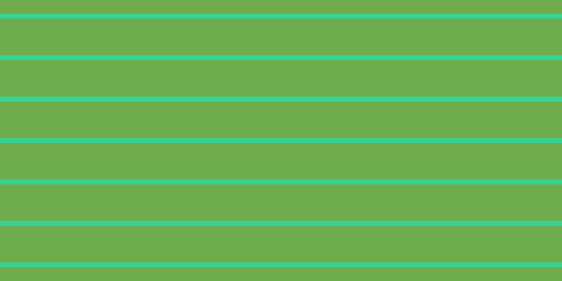 #6fac4e, #36d393 horizontal lines, seven pixels wide, fifty-two pixels apart