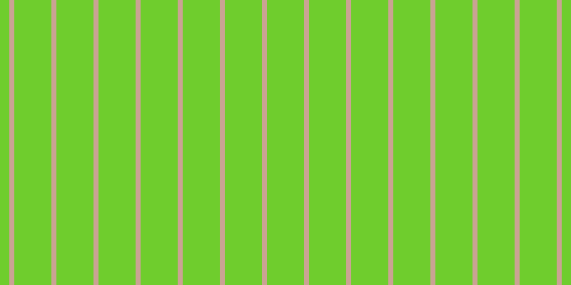 #6fcd2d, #caa393 vertical lines, seven pixels wide, fifty-two pixels apart