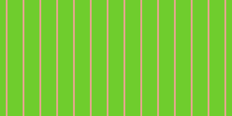 #6fcd2d, #eba393 vertical lines, six pixels wide, fifty-two pixels apart