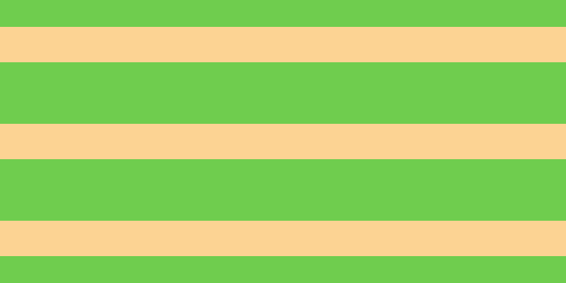 #6fcd4e, #fcd393 horizontal lines, fifty pixels wide, eighty-seven pixels apart
