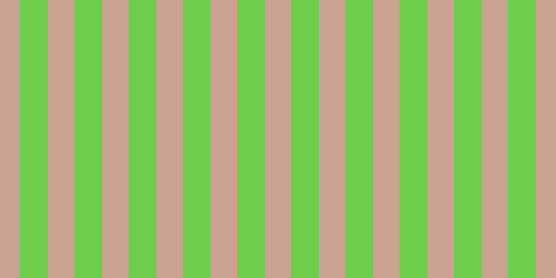 #6fcd4e, #caa393 vertical lines, thirty-eight pixels wide, forty pixels apart