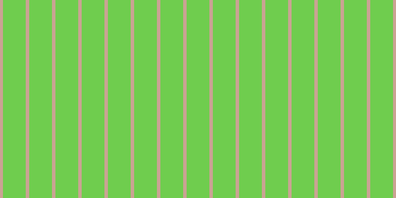 #6fcd4e, #caa393 vertical lines, seven pixels wide, forty-six pixels apart