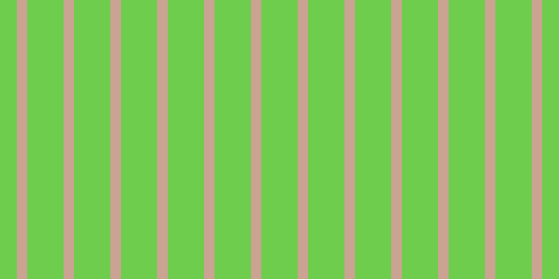 #6fcd4e, #caa393 vertical lines, fifteen pixels wide, fifty-two pixels apart