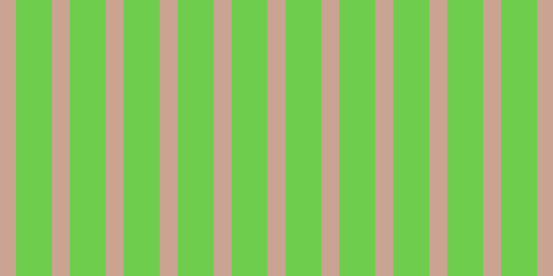 #6fcd4e, #caa393 vertical lines, twenty-six pixels wide, fifty-two pixels apart