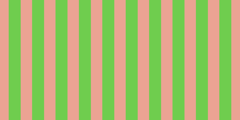 #6fcd4e, #eba393 vertical lines, thirty-eight pixels wide, forty pixels apart