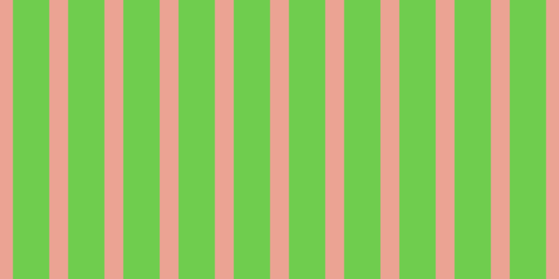 #6fcd4e, #eba393 vertical lines, twenty-seven pixels wide, fifty-two pixels apart