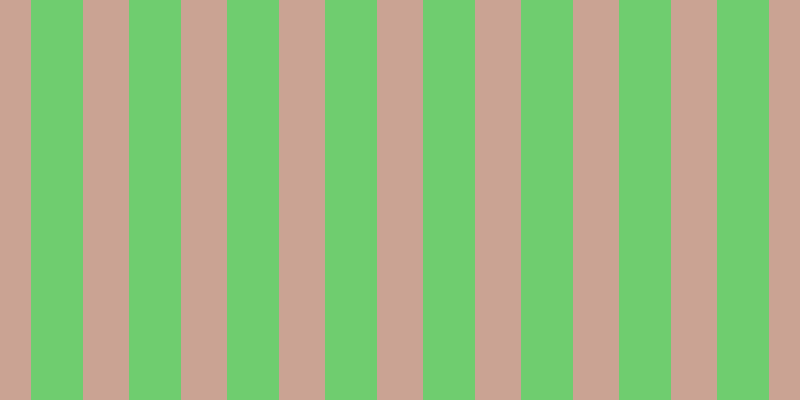 #6fcd6f, #caa393 vertical lines, forty-six pixels wide, fifty-two pixels apart