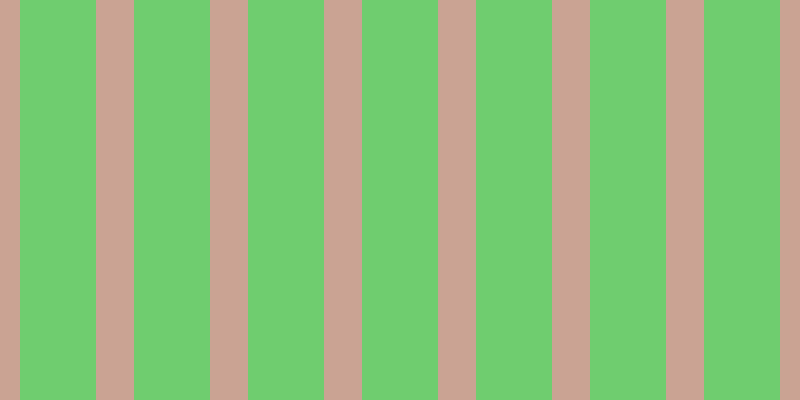 #6fcd6f, #caa393 vertical lines, thirty-eight pixels wide, seventy-six pixels apart