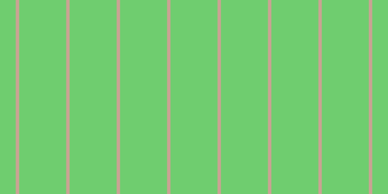 #6fcd6f, #caa393 vertical lines, seven pixels wide, ninety-seven pixels apart