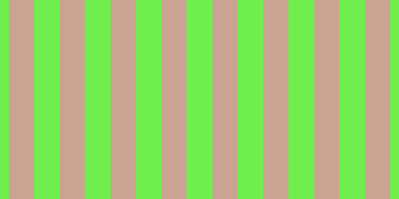 #6fee4e, #caa393 vertical lines, fifty pixels wide, fifty-two pixels apart