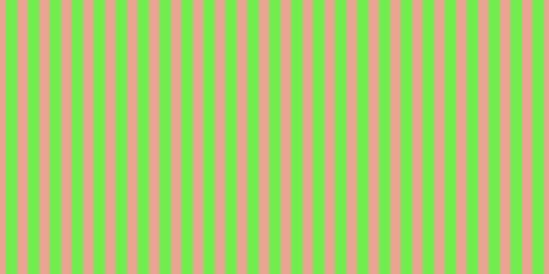 #6fee4e, #eba393 vertical lines, fifteen pixels wide, seventeen pixels apart