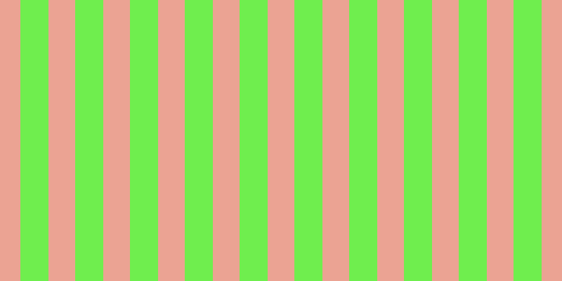 #6fee4e, #eba393 vertical lines, thirty-eight pixels wide, forty pixels apart