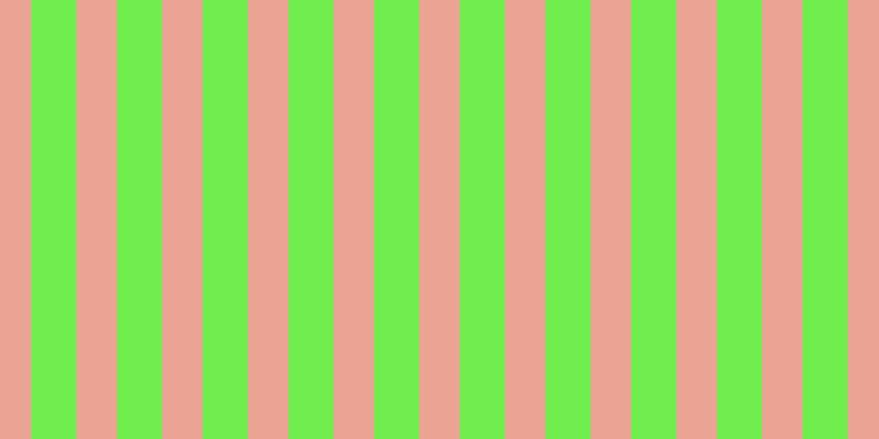#6fee4e, #eba393 vertical lines, thirty-seven pixels wide, forty-one pixels apart
