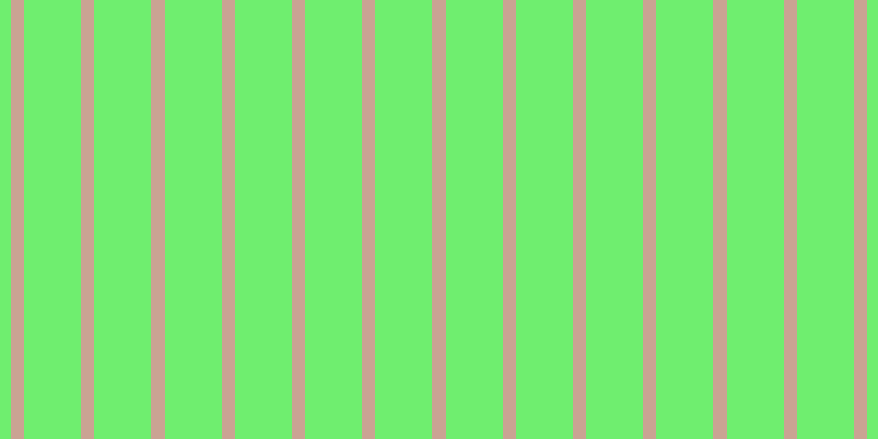 #6fee6f, #caa393 vertical lines, twelve pixels wide, fifty-two pixels apart