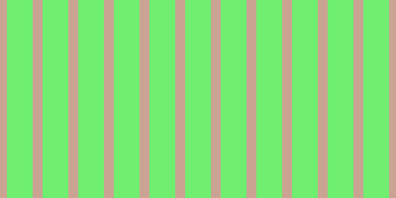 #6fee6f, #caa393 vertical lines, twenty pixels wide, fifty-two pixels apart