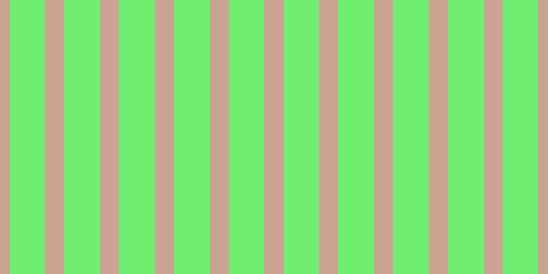 #6fee6f, #caa393 vertical lines, twenty-eight pixels wide, fifty-two pixels apart