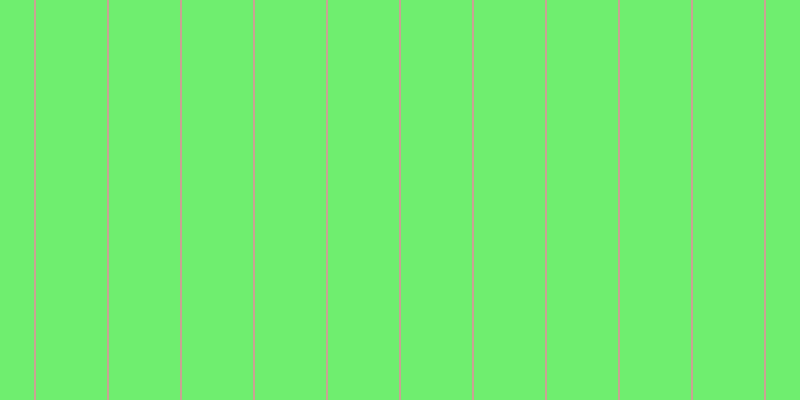 #6fee6f, #caa393 vertical lines, two pixels wide, seventy-one pixels apart