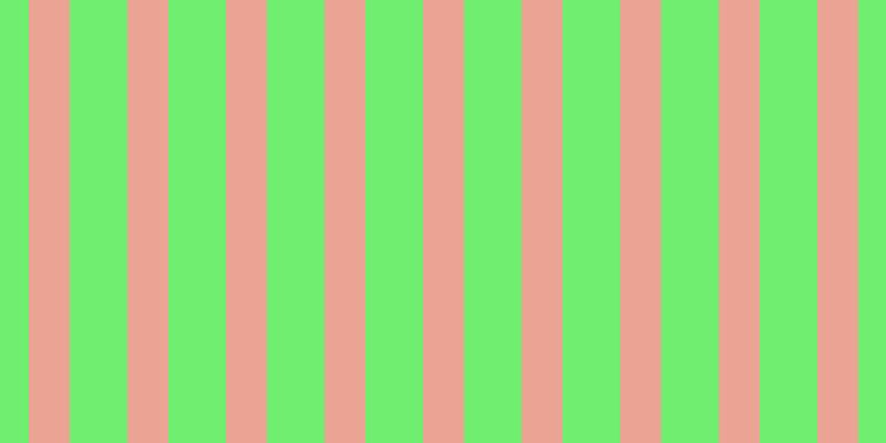 #6fee6f, #eba393 vertical lines, thirty-seven pixels wide, fifty-two pixels apart