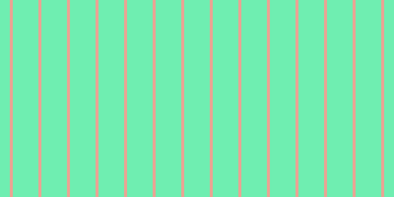 #6feeb1, #eba393 vertical lines, six pixels wide, fifty-two pixels apart