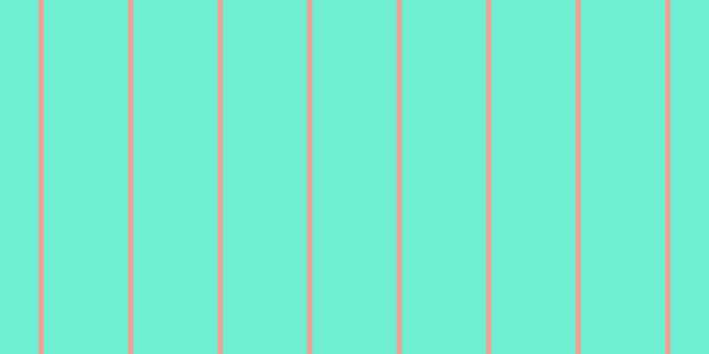 #6feed2, #eba393 vertical lines, six pixels wide, ninety-five pixels apart