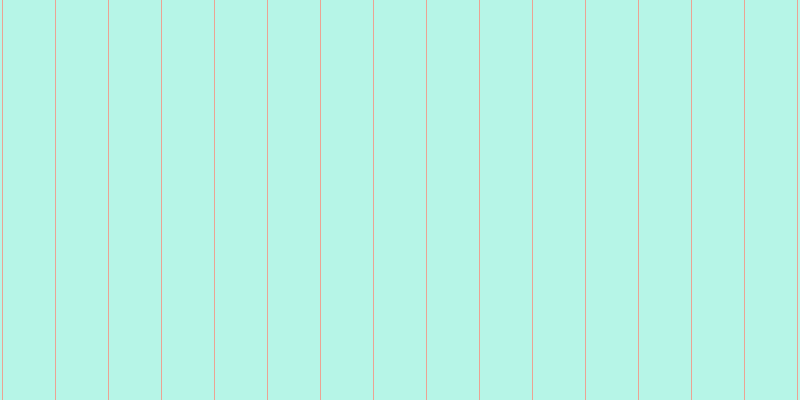 #6feed2 (50%), #eba393 vertical lines, one pixels wide, fifty-two pixels apart