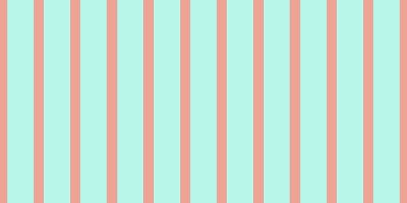#6feed2 (50%), #eba393 vertical lines, twenty pixels wide, fifty-two pixels apart