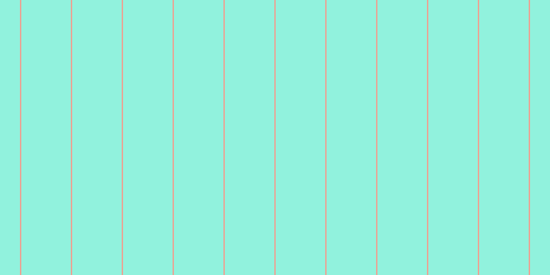 #6feed2 (75%), #eba393 vertical lines, two pixels wide, seventy-two pixels apart