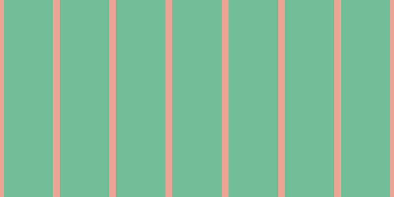 #71bd97, #eba393 vertical lines, fourteen pixels wide, one hundred pixels apart