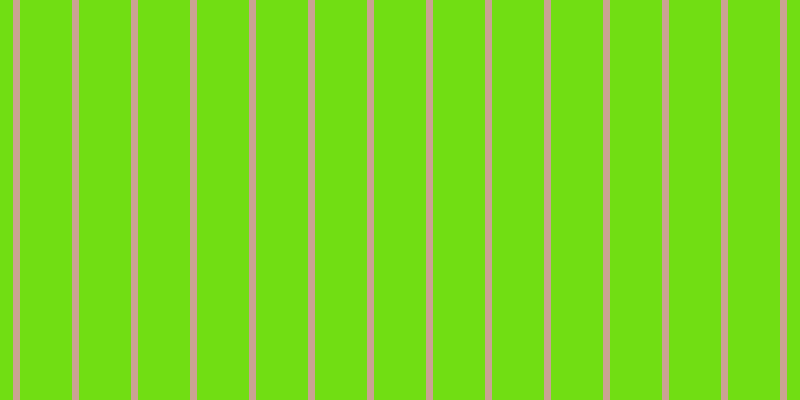 #71de13, #caa393 vertical lines, seven pixels wide, fifty-two pixels apart