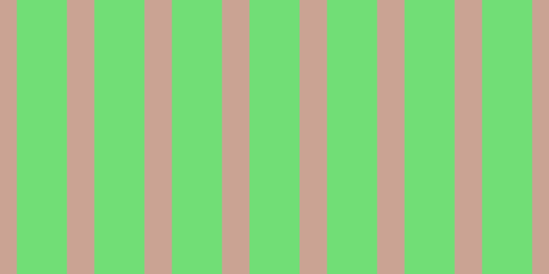 #71de76, #caa393 vertical lines, forty pixels wide, seventy-three pixels apart