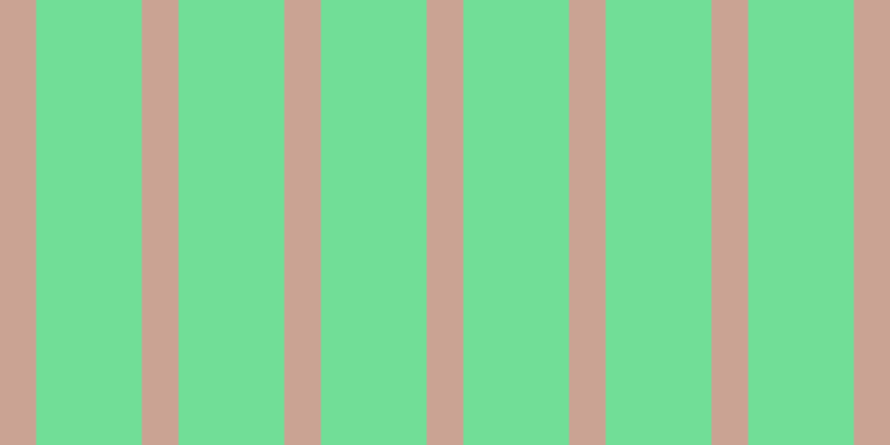 #71de97, #caa393 vertical lines, thirty-three pixels wide, ninety-five pixels apart