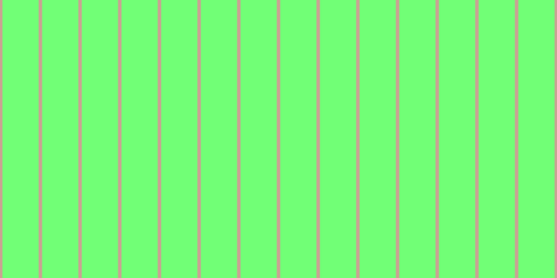 #71ff76, #caa393 vertical lines, five pixels wide, fifty-two pixels apart