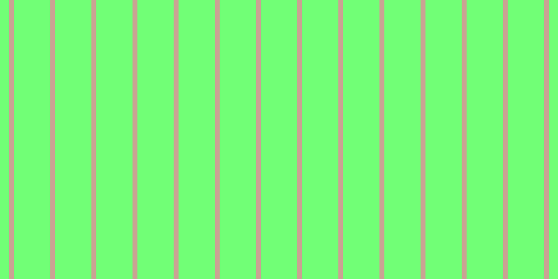#71ff76, #caa393 vertical lines, seven pixels wide, fifty-two pixels apart