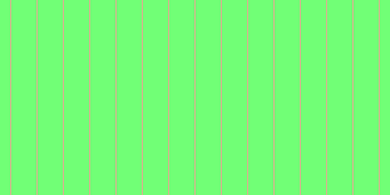 #71ff76, #eba393 vertical lines, two pixels wide, fifty-two pixels apart