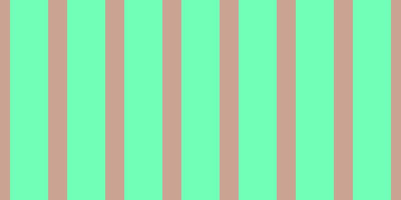 #71ffb8, #caa393 vertical lines, thirty-eight pixels wide, seventy-six pixels apart