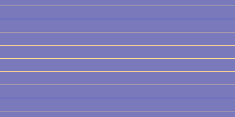 #7979bb, #fcd393 horizontal lines, two pixels wide, forty-three pixels apart