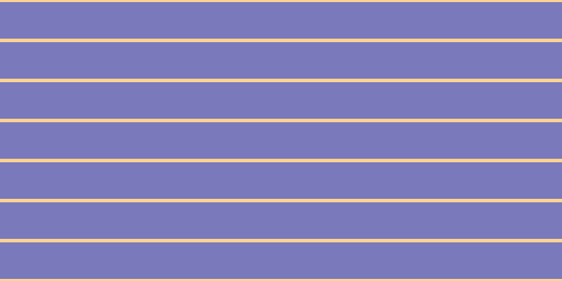 #7979bb, #fcd393 horizontal lines, five pixels wide, fifty-two pixels apart
