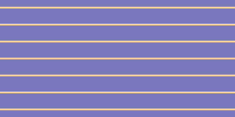 #7979bb, #fcd393 horizontal lines, six pixels wide, fifty-two pixels apart
