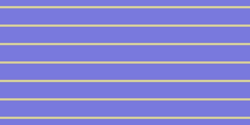 #7979dc, #dbd393 horizontal lines, seven pixels wide, fifty-two pixels apart