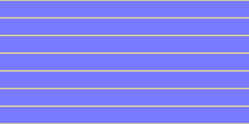 #7979fd, #dbd393 horizontal lines, five pixels wide, fifty-two pixels apart