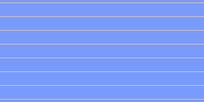 #799afd, #fcd393 horizontal lines, two pixels wide, fifty-two pixels apart