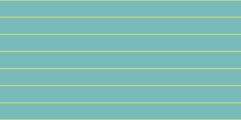 #79bbbb, #bad393 horizontal lines, five pixels wide, fifty-two pixels apart