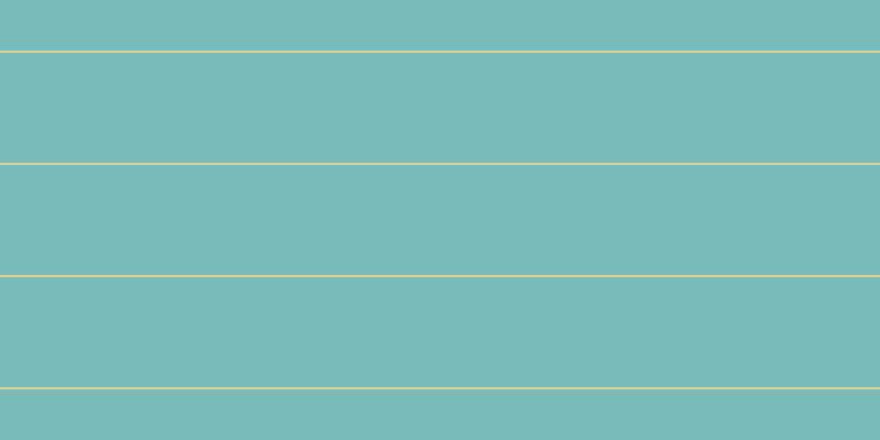 #79bbbb, #dbd393 horizontal lines, two pixels wide, one hundred pixels apart