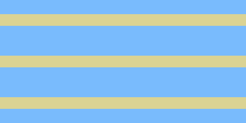 #79bbfd, #dbd393 horizontal lines, thirty-eight pixels wide, ninety-seven pixels apart