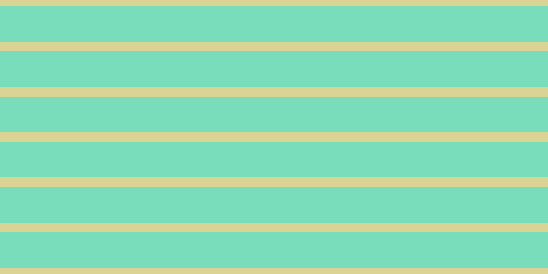 #79dcbb, #dbd393 horizontal lines, fourteen pixels wide, fifty-two pixels apart